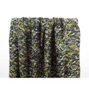 Tissu Popeline Viscose Fleurette Camouflage