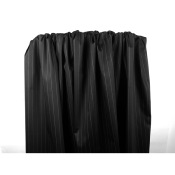 Tissu Satin de Coton Stretch Rayures TENNIS Noir / Ecru