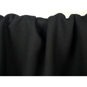 Tissu Crepe Viscose Envers Laine Noir