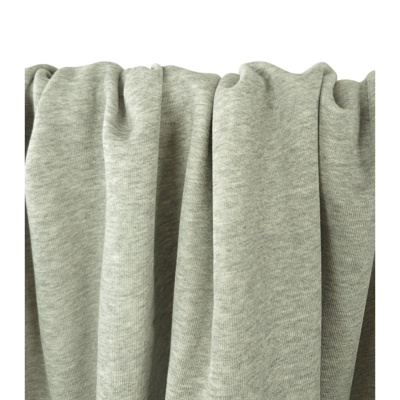 Tissu Molleton Diagonal Gratté Gris Chiné