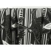 Tissu Popeline Viscose Ecovero Striped Blossom Paradise