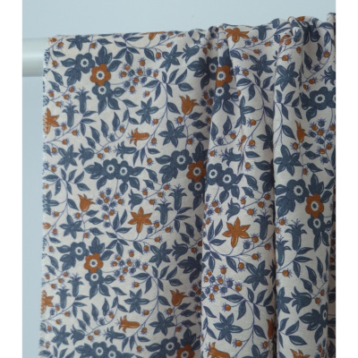 Tissu Satin de Viscose Jacquard Vivid Flowers