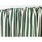 Tissu Toile 100 % Lin Rayure Ecru / Vert Bouteille