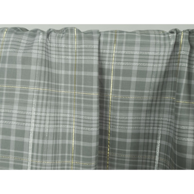 Tissu Voile de Coton Carreaux Lurex Gris 