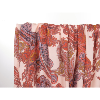 Tissu Voile de Viscose Cachemire Rose