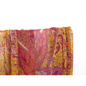 Tissu Voile Cachemire Fuchsia Ocre