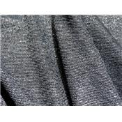 Tissu Maille Légère Lurex Noir / Argent