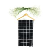 Coupon Carreaux Fenêtres Tissé Noir & Blanc 80 cm x 140 cm