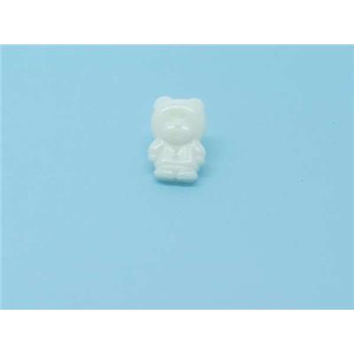 Boutons Ourson Blanc Cassé 10 mm