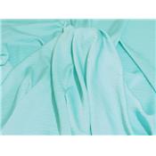 Tissu Crepe Satin Structuré Cyan