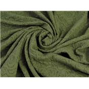 Coupon Maille Interlock Jacquard Kaki 70 cm x 145 cm