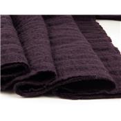 Tissu Maille Tricot 100 % Laine Aubergine