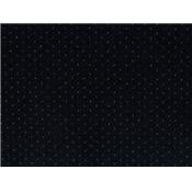 Tissu Gabardine Noir Pois Tête d'Epingle