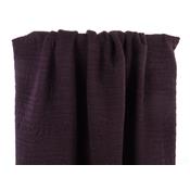 Tissu Maille Tricot 100 % Laine Aubergine