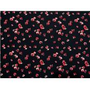 Tissu Jersey Coton / Elasthanne Imprimé Roses