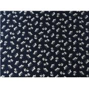 Tissu Crepe LONDRES Marine Imprimé Cygnes