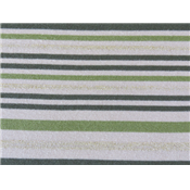 Tissu Jersey Cote 2x2 Rayé Beige / Vert / Lurex Doré