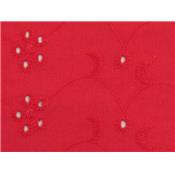 Tissu Broderie Anglaise Rouge