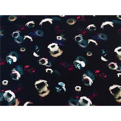 Tissu Crepe Polyester Imprime Fleurs