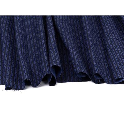 Tissu Jacquard Géométrique Bleu