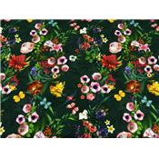 Tissu Jersey FUJI Fleurs & Papillon