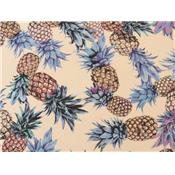Tissu Jersey Polyester / Elasthanne Imprimé Ananas