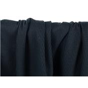 Tissu Maille Cote 2x2 100 % Coton Marine
