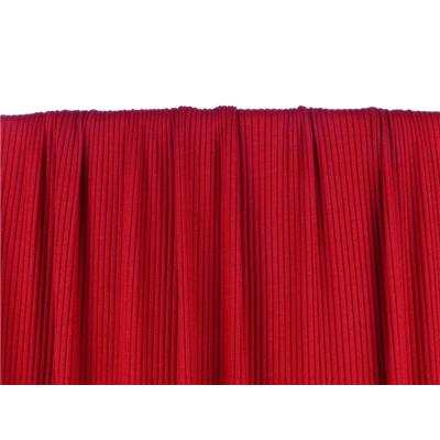 Tissu Maille Cote 5x3 Coton / Modal Rouge
