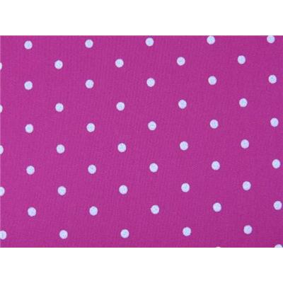 Tissu Satin Fuchsia Imprimé Pois Blanc