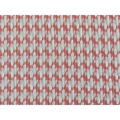 Tissu Jersey Structuré Motif Graphiques Corail / Ecru