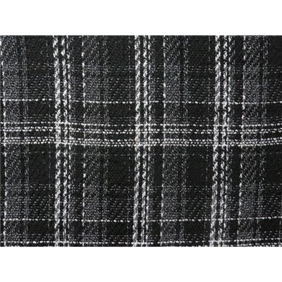 Tissu Tweed Noir & Blanc Lurex Noir