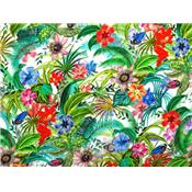 Tissu Voile de Viscose Fleur Tropical