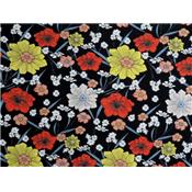 Coupon Jersey Coton / Elasthanne Imprimé Fleurs Champetres Sauvages 40 cm x 170 cm