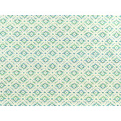 Tissu Tweed Jacquard Aztèque Bleu Vert