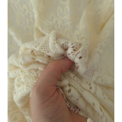 Tissu Guipure Mélange Coton Grattée Flowers