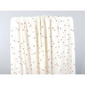 Tissu Maille Cote 2x2 Coeurs Ecru 