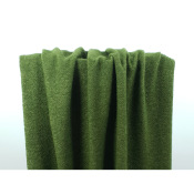 Tissu Lainage Bouclette Vert Olive Chiné