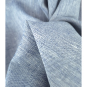 Tissu Oxford 100 % Lin Bleu