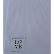 Tissu Popeline 100 % Coton Rayé Blanc & Rose