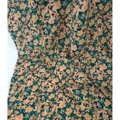 Tissu Crepe 100 % Viscose Apricot Flowers