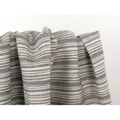 Tissu Jacquard Beige / Noir Lurex Argent