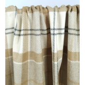 Coupon Lainage Mélange Laine TARTAN Beige / Camel 100 cm x 155 cm