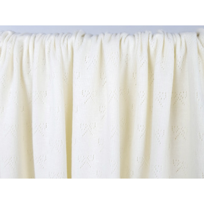 Tissu Maille Cote 2x2 Ajourée Noeuds Beige Nude