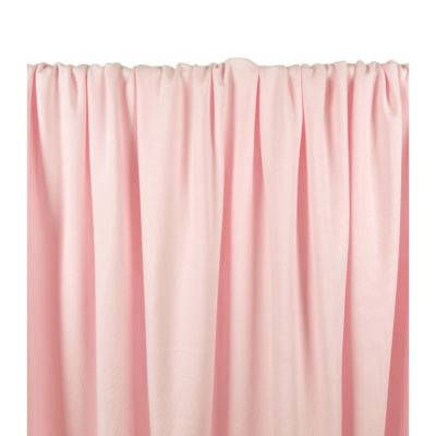 Tissu Maille Interlock 100 % Coton Rose Pâle