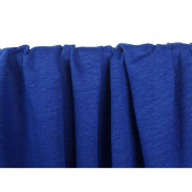 Tissu Maille Jersey 100 % Lin Bleu Saphir