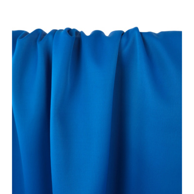 Tissu Satin Contrecollé 100 % Viscose Bleu / Blanc