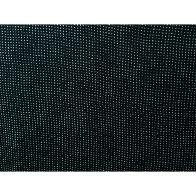 Coupon Satin Viscose / Soie Pois Tete d'Epingle Noir / Ecru 120 cm x 130 cm