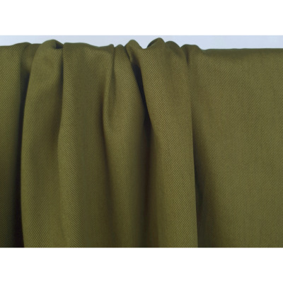 Tissu Sergé Coton BIO Olive Foncé