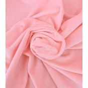 Tissu Maille Jersey Eponge 100 % Coton Rose