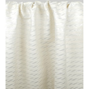 Tissu Toile Jacquard Rayures Beige Lurex Argent